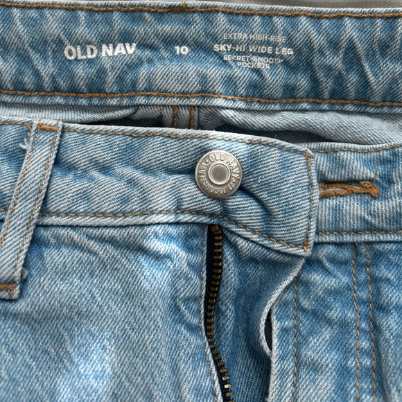 Old Navy Women Denim Sky High Wide Leg Jeans Size 10 - Picture 3 of 3